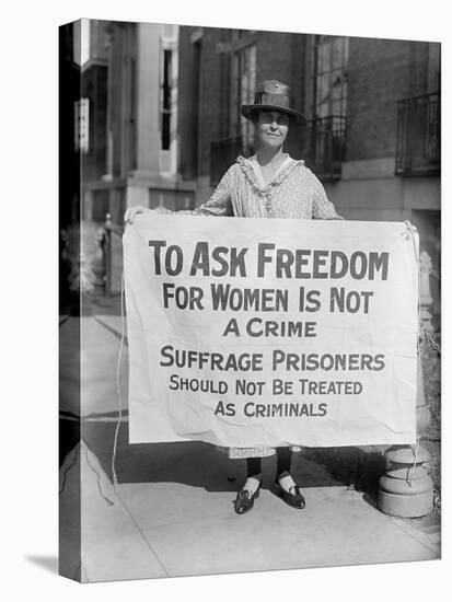 Suffragist Protests Criminal Arrests of National Woman's Party Members, 1910s-null-Stretched Canvas