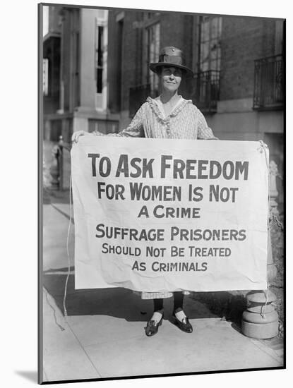 Suffragist Protests Criminal Arrests of National Woman's Party Members, 1910s-null-Mounted Photo