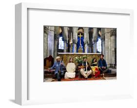 Sufi music band at Sufi Muslim wedding in St. Nicolas's Catholic church, Blois, Loir-et-Cher-Godong-Framed Photographic Print