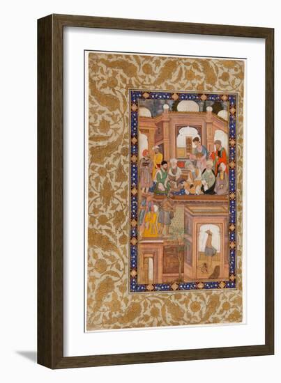 Sufi Reunion, Miniature from Nafahat Al-Uns (Breaths of Fellowshi)-null-Framed Giclee Print