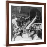 Sugar Beet Pulp and Juice Flowing from Tank to Tank, Montreal, Canada, Early 20th Century-null-Framed Photographic Print