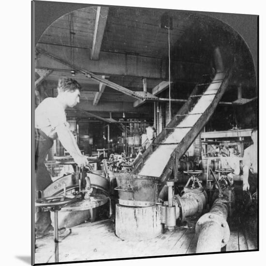 Sugar Beet Pulp and Juice Flowing from Tank to Tank, Montreal, Canada, Early 20th Century-null-Mounted Photographic Print