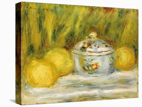 Sugar Bowl and Lemons, 1915-Pierre-Auguste Renoir-Stretched Canvas