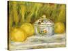 Sugar Bowl and Lemons, 1915-Pierre-Auguste Renoir-Stretched Canvas