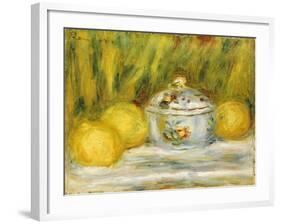 Sugar Bowl and Lemons, 1915-Pierre-Auguste Renoir-Framed Giclee Print