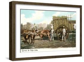 Sugar Cane Cart, Cuba-null-Framed Art Print