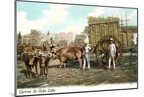 Sugar Cane Cart, Cuba-null-Mounted Art Print