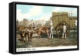 Sugar Cane Cart, Cuba-null-Framed Stretched Canvas