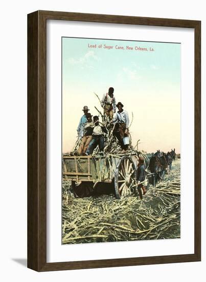 Sugar Cane Harvest, New Orleans-null-Framed Art Print