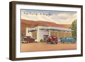 Sugar Loaf Cafe, Roadside Retro-null-Framed Art Print