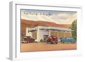 Sugar Loaf Cafe, Roadside Retro-null-Framed Art Print