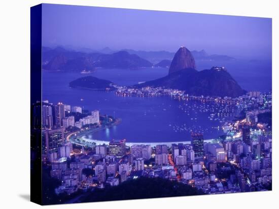 Sugar Loaf Mountain, Guanabara Bay, Rio de Janeiro, Brazil-null-Stretched Canvas