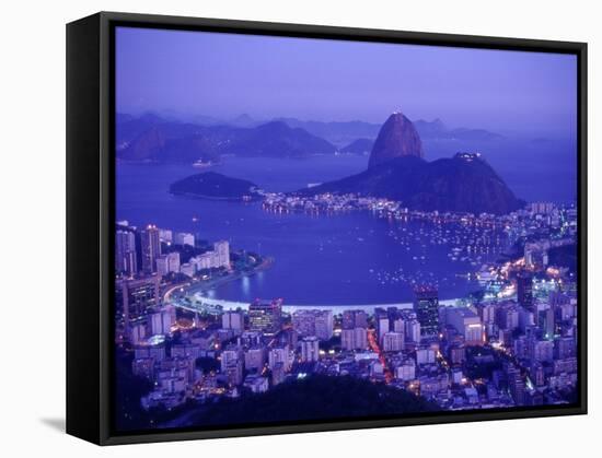 Sugar Loaf Mountain, Guanabara Bay, Rio de Janeiro, Brazil-null-Framed Stretched Canvas