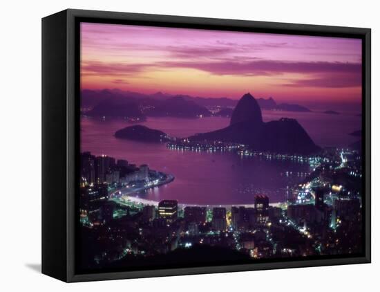 Sugar Loaf Mountain, Guanabara Bay, Rio de Janeiro, Brazil-null-Framed Stretched Canvas