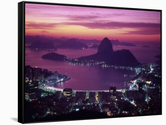 Sugar Loaf Mountain, Guanabara Bay, Rio de Janeiro, Brazil-null-Framed Stretched Canvas