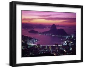 Sugar Loaf Mountain, Guanabara Bay, Rio de Janeiro, Brazil-null-Framed Premium Photographic Print