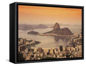 Sugar Loaf Mountain, Guanabara Bay, Rio de Janeiro, Brazil-null-Framed Stretched Canvas
