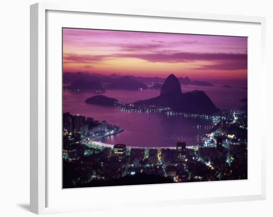 Sugar Loaf Mountain, Guanabara Bay, Rio de Janeiro, Brazil-null-Framed Photographic Print