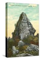 Sugar Loaf Rock, Mackinac Island, Michigan-null-Stretched Canvas