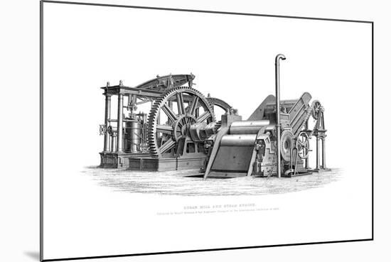 Sugar Mill and Steam Engine, 1866-null-Mounted Giclee Print