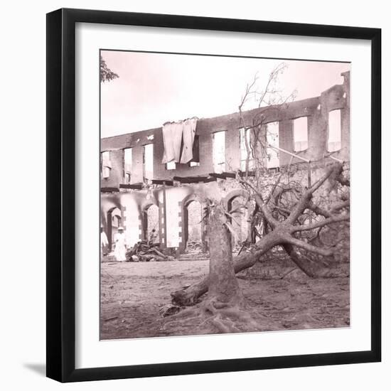 Sugar Plantation Ruins. Tahiti, Late 1800s-Charles Gustave Spitz-Framed Photographic Print