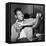 Sugar Ray Robinson Dusting Off His Boxing Gloves for His 1954 Comeback Fight-null-Framed Stretched Canvas