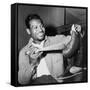 Sugar Ray Robinson Dusting Off His Boxing Gloves for His 1954 Comeback Fight-null-Framed Stretched Canvas