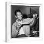 Sugar Ray Robinson Dusting Off His Boxing Gloves for His 1954 Comeback Fight-null-Framed Photo