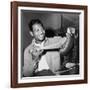 Sugar Ray Robinson Dusting Off His Boxing Gloves for His 1954 Comeback Fight-null-Framed Photo