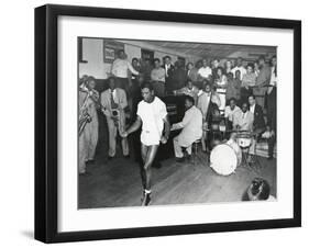 Sugar Ray Robinson Training for a Title Defense Against Steve Belloise-null-Framed Photo