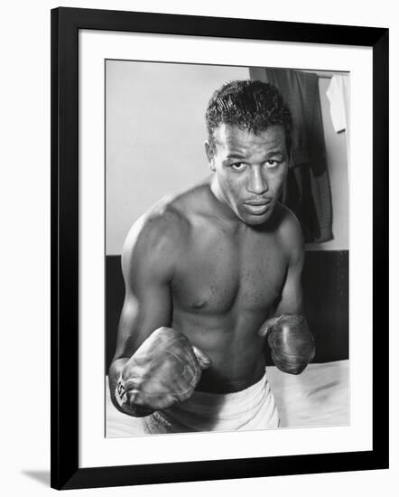 Sugar Ray Robinson Was the Welterweight Boxing Champion from 1946-1950-null-Framed Photo