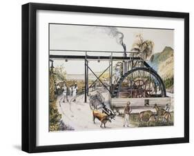 Sugar Refinery in Guinea, Watercolour, 20th Century-null-Framed Giclee Print