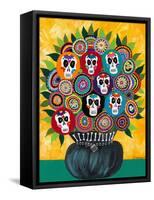 Sugar Skull Bouquet-Kerri Ambrosino-Framed Stretched Canvas