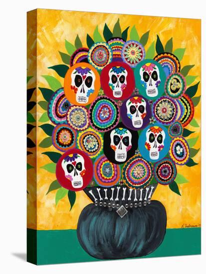 Sugar Skull Bouquet-Kerri Ambrosino-Stretched Canvas