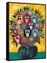 Sugar Skull Bouquet-Kerri Ambrosino-Framed Stretched Canvas