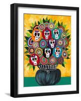 Sugar Skull Bouquet-Kerri Ambrosino-Framed Premium Giclee Print