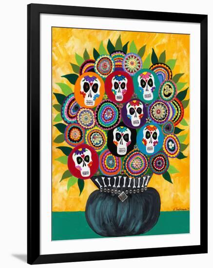 Sugar Skull Bouquet-Kerri Ambrosino-Framed Giclee Print