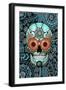 Sugar Skull Caribbean Blue-Fusion Idol Arts-Framed Premium Giclee Print