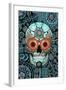 Sugar Skull Caribbean Blue-Fusion Idol Arts-Framed Giclee Print