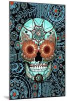 Sugar Skull Caribbean Blue-Fusion Idol Arts-Mounted Giclee Print