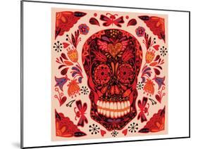 Sugar Skull Day of the Dead-null-Mounted Art Print