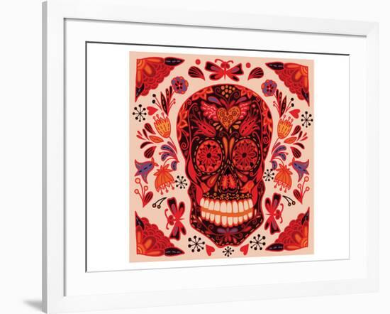 Sugar Skull Day of the Dead-null-Framed Art Print