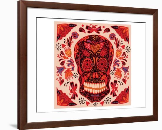 Sugar Skull Day of the Dead-null-Framed Art Print