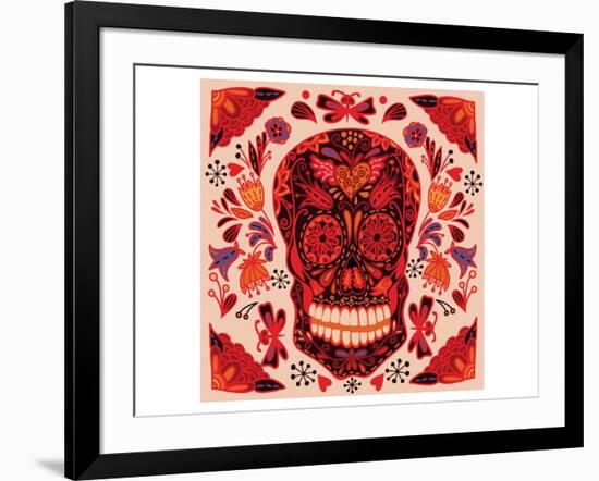 Sugar Skull Day of the Dead-null-Framed Art Print