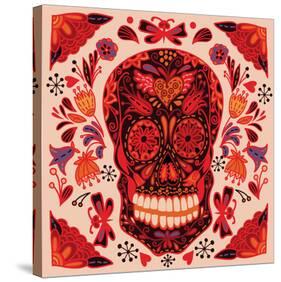 Sugar Skull Day of the Dead-null-Stretched Canvas