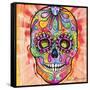 Sugar Skull - Day of the Dead-Dean Russo-Framed Stretched Canvas