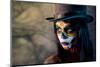 Sugar Skull Girl in Tophat, in the Forest-Elisanth-Mounted Photographic Print