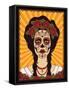 Sugar Skull Girl-rvvlada-Framed Stretched Canvas