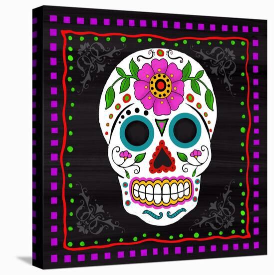 Sugar Skull II-Fiona Stokes-Gilbert-Stretched Canvas