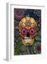 Sugar Skull Paisley Garden-Fusion Idol Arts-Framed Giclee Print